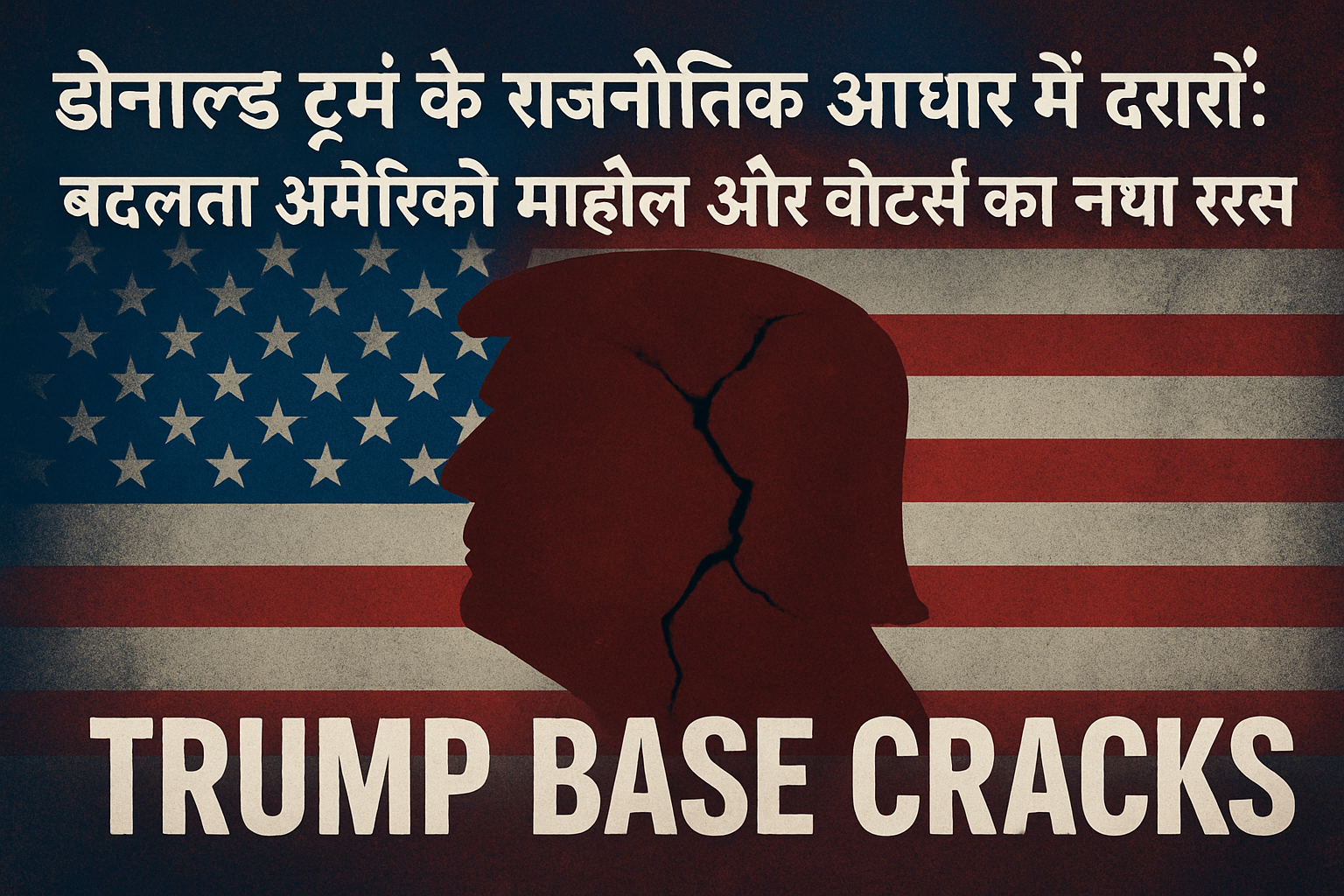 अमेरिकी राजनीति में ट्रंप के समर्थन आधार में आ रही टूट — बदलते रुझानों की स्पष्ट तस्वीर।